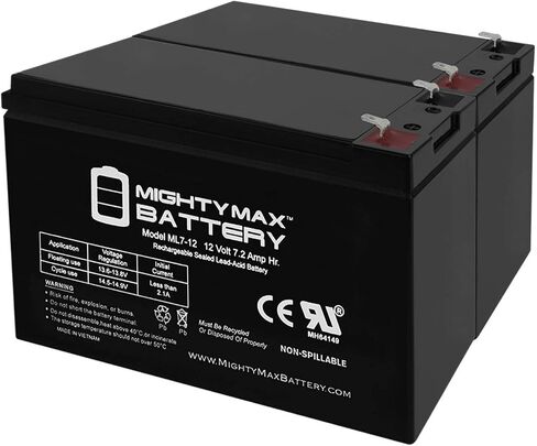 Mighty Max Battery ML7-12 - 12 Volt 7.2 AH SLA Battery - Pack of 2 in Saudi Arabia