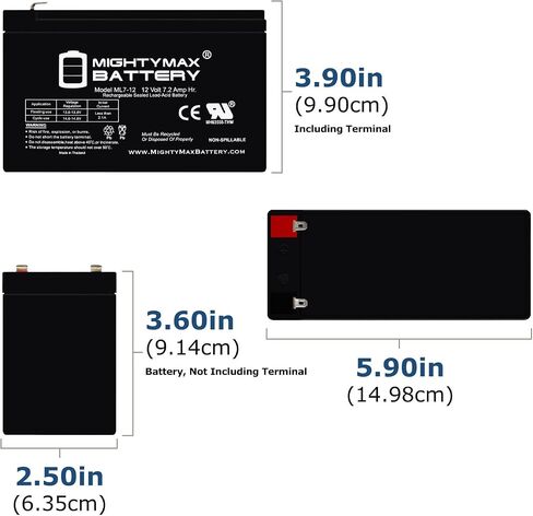 Mighty Max Battery ML7-12 - 12 Volt 7.2 AH SLA Battery - Pack of 2 in Saudi Arabia