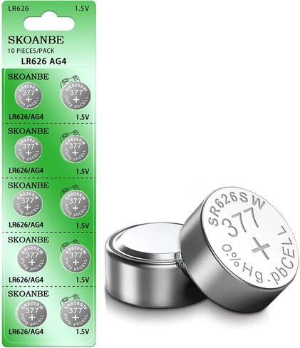 SKOANBE 10Pack SR626SW 377 LR626 AG4 1.5V Watch Battery in Saudi Arabia