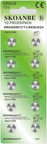 SKOANBE 10Pack SR626SW 377 LR626 AG4 1.5V Watch Battery in Saudi Arabia