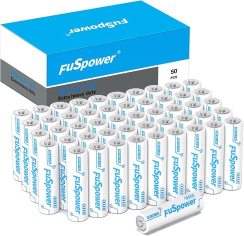 AA Batteries Long Lasting: 1.5V Double AA Batteries 100 Pack - Heavy Duty Carbon Zinc Power for Remote Control LED Clocks Mice Keyboard - Green Energy Mercury/Cadmium/Lead-Free in Saudi Arabia