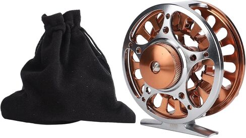 Fly Fishing Reel, Double Color Fishing Reel with Instant Braking & Center Brake System, CNC Aluminum Alloy, for Outdoor Fishing in Saudi Arabia
