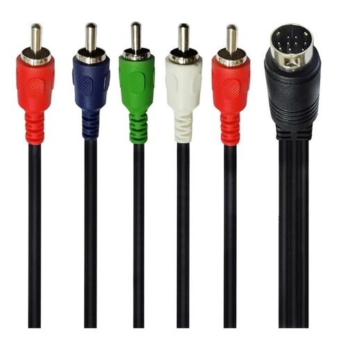 1.8 متر S-Video10Pin DIN إلى 5RCA سلك فيديو 5AV، يستخدم لأجهزة استقبال التلفزيون، وأجهزة التلفزيون، والشاشات، وأجهزة العرض in Kuwait