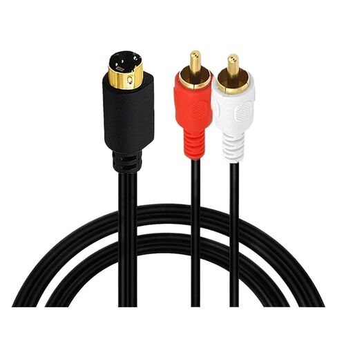 1.5 متر S-Video و2-RCA ذكر إلى M1ni DIN 4-pin مجموعة سلك فيديو SVideo، اتصال DVD TV (1.5 متر) in Kuwait