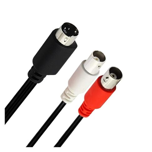 سلك S-Video M1ni DIN 4Pin ذكر 'Y' MD 4P إلى 2BNC أنثى يستخدم لأنظمة المراقبة، وصناديق الاستقبال التلفزيونية، وبطاقات الالتقاط (أنثى، 1.5 متر) in Kuwait