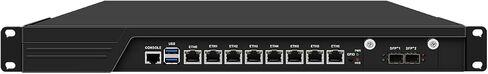 1U Cabinet Firewall Appliance 10GbE, OPNsense, VPN, Network Rackmount, I5 9400, RJ60, 8 x 1GbE LAN, 2 x SFP+ 82599ES 10GbE, 8G RAM, 512G SSD in Kuwait
