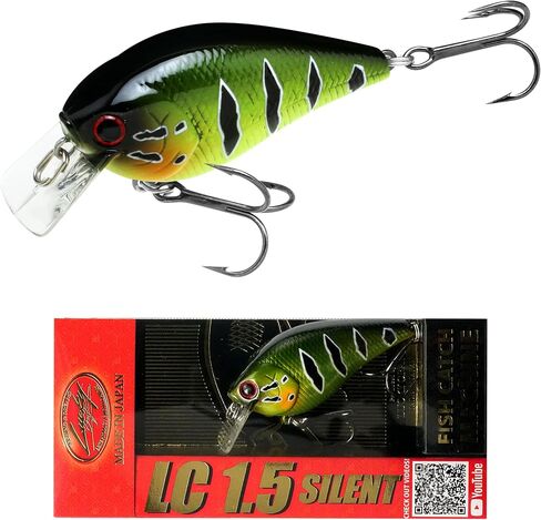 LUCKY CRAFT LC 1.5 Silent Squarebill Crankbait Fishing Lure, 2-3/8", Bass Fishing Lures for Freshwater, Hard Crankbait with Treble Fishing Hooks, Fishing Accessories in Saudi Arabia