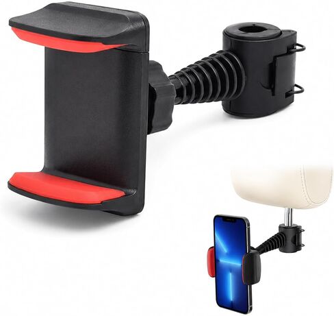 Headrest Phone Holder,Car Headrest Phone Holder,Phone Holder for Car Backseat,Phone Holder for Back Seat,Phone Swing,360° Rotation Design,Plastic Material,for iPhone 17/16/15/14/13 Series in Saudi Arabia