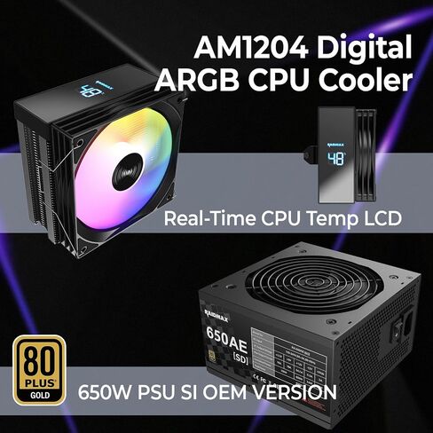 RAIDMAX X921 Mesh Airflow ATX Mid Tower Gaming PC Case, 6X 120mm Static RGB Color Fans Pre-Installed, Tempered Glass Side Panel, High Airflow Design, Supports 320mm GPU & 240mm Radiator (Bundle) in Kuwait