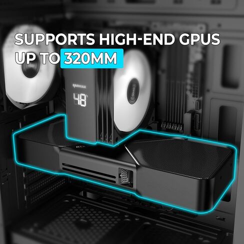 RAIDMAX X921 Mesh Airflow ATX Mid Tower Gaming PC Case, 6X 120mm Static RGB Color Fans Pre-Installed, Tempered Glass Side Panel, High Airflow Design, Supports 320mm GPU & 240mm Radiator (Bundle) in Kuwait