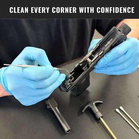 Universal Handgun Cleaning kit .22,.357,.38,9mm,.45 Caliber Pistol Cleaning Kit Bronze Brush and Brass Jag Adapter in Kuwait