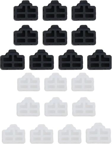 20Pcs RJ45 Dust Cap RJ45 Connector Dust Cover Plug Protector Plug Hub Port for Laptop Computer Router RJ45 Connector(White) in Saudi Arabia