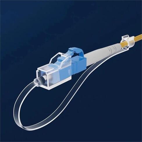 LC dust Cap Square Long Tail 100pcs for Fiber Optic Jumper Connector 1.25mm Handle Protective Cover Plug with Braid in Saudi Arabia