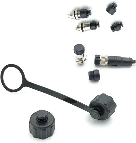 M12 Aviation Plug dust Cap 100pcs M8 M16 Male Female Cover Sealing Long Tail(Fuchsia) in Saudi Arabia