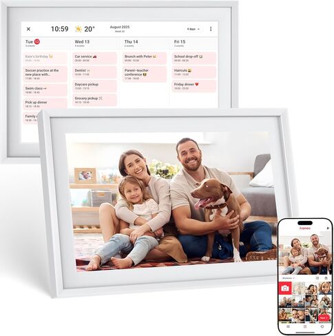 10.1 Inch Digital Picture Frame & Digital Calendar, Frameo WiFi Photo Frame in Kuwait