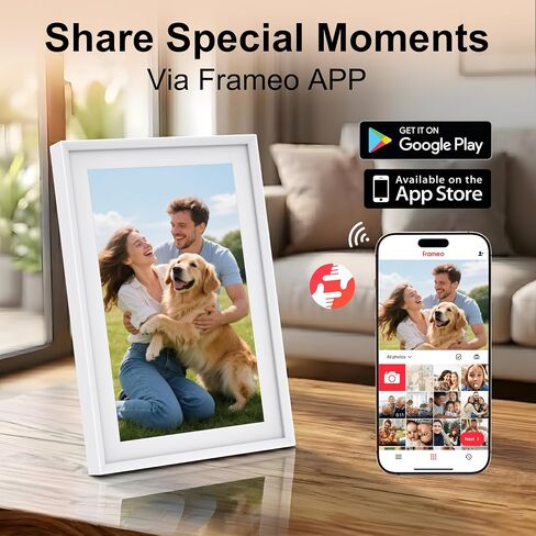 10.1 Inch Digital Picture Frame & Digital Calendar, Frameo WiFi Photo Frame in Kuwait