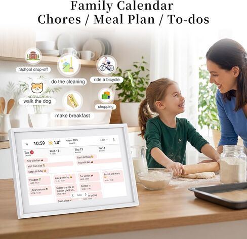 10.1 Inch Digital Picture Frame & Digital Calendar, Frameo WiFi Photo Frame in Kuwait