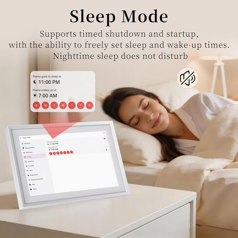 10.1 Inch Digital Picture Frame & Digital Calendar, Frameo WiFi Photo Frame in Kuwait