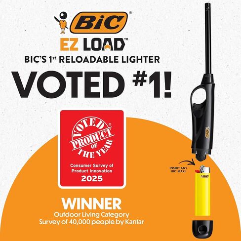 ولاعات تحميل BIC EZ، قابلة لإعادة التعبئة وتدوم طويلاً، قد تختلف الألوان in Kuwait