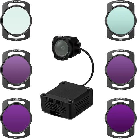 ND Filters Set for DJI O3 Air Unit/AVATA Filter, 6-Pack UV/CPL/ND8/ND16/ND32/ND64 Perfect Filters Kit for DIY FPV Drones with DJI O3 Lens- Snap-in Design for Secure Use-Not Come Off Easily in Kuwait