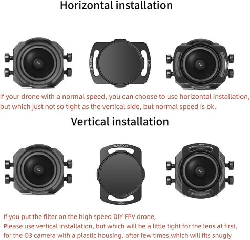 ND Filters Set for DJI O3 Air Unit/AVATA Filter, 6-Pack UV/CPL/ND8/ND16/ND32/ND64 Perfect Filters Kit for DIY FPV Drones with DJI O3 Lens- Snap-in Design for Secure Use-Not Come Off Easily in Saudi Arabia