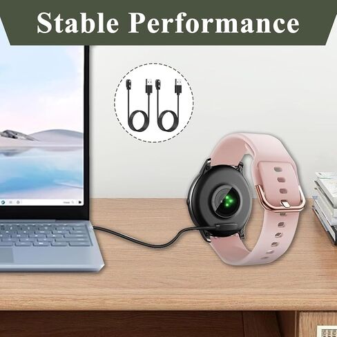 2-Pack Magnetic Smartwatch Charger for BIGGERFIVE Brave 2 BW01 BW02, Replacement USB Power Cord for Kids Fitness Tracker, 2-Pin Magnetic Suction Charging Cable Accessory, 2ft/60cm (NOT for Vigor 2L) in Saudi Arabia