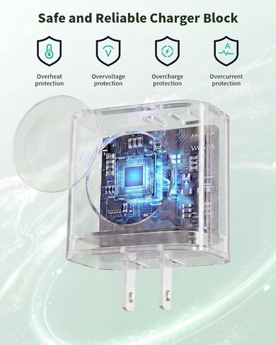 Charging Block for Apple Watch Charger,3 in 1 23W USB C Charging Block Build in Wireless iWatch Charger with 6FT USBC Cable Travel Wall Adapter Compatible with iWatch 11/Ultra/SE/10,iPhone 17/16,iPad in Kuwait