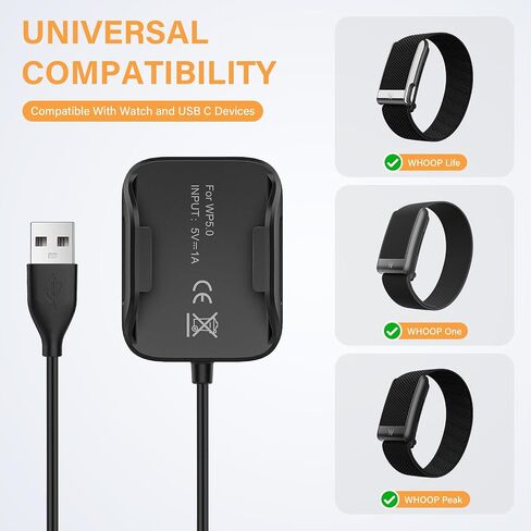 Charger Compatible with Whoop 5.0/MG, 3.3Ft USB Portable Magnetic Charging Cable Cord Accessories for Whoop 5.0/MG Smartwatch, Not Compatible with WHOOP4.0 (NEW) in Kuwait