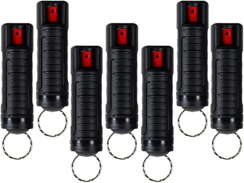Police Magnum Bulk Pepper Spray Keychain Self Defense- Tactical Maximum Strength- Belt Clip Safety Key Chains for Women & Men- Made in The USA in Saudi Arabia