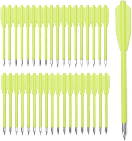 Bow and arrow college Crossbow Bolts Miniature Crossbows Arrows Plastic Body with Sharp Metal Point Tip (Pack of 12) in Kuwait