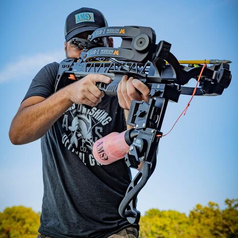 مجموعة AMS BOWFISHING Crossbow Carp Kit: Retriever Pro 610R-12، M109 Sleek X Mount، 3 مسامير الفوضى AX5803، اليد اليمنى (610-XKIT-RH) in Kuwait
