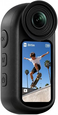 4K Mini Body Camera with Audio & Video Recording, 1.5" Screen, POV Body Cam with EIS, WiFi Action Camera, Wearable Magnetic Thumb Cam for Helmet (Space Gray) in Kuwait