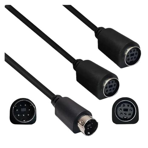 سلك محول M1ni DIN 7Pin Splitter Y، سلك M1ni Din7 Core/Video، جهاز فك التشفير S-Video in Kuwait