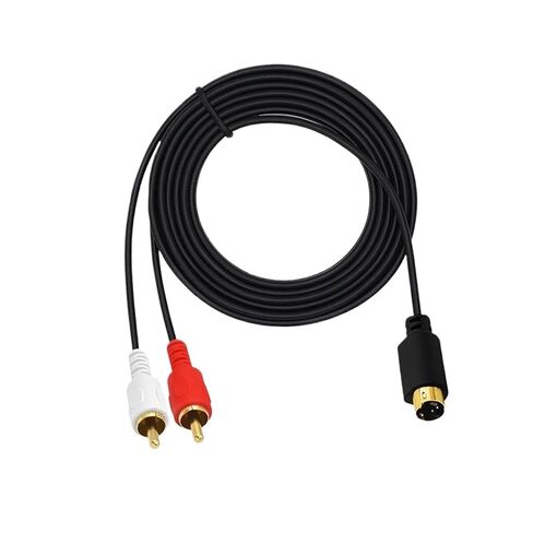 S-Video و2-RCA ذكر إلى M1ni DIN 4-pin مجموعة سلك الفيديو SVideo، اتصال DVD للتلفزيون (0.25 متر) in Kuwait