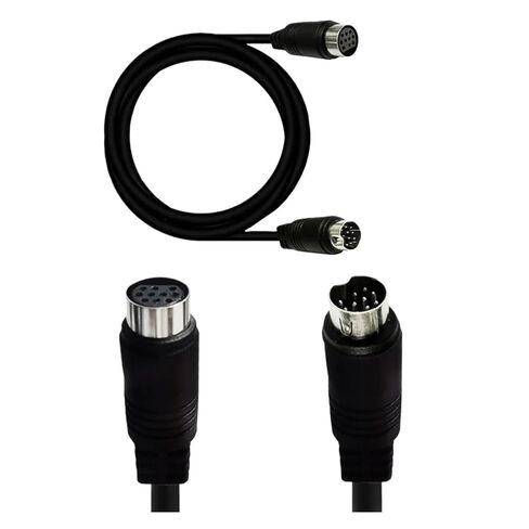 S-Video 10Pin تمديد سلك مكون خط الفيديو M1ni DIN 10 Pin ho/*le ذكر وأنثى موصل الصوت/الفيديو (1 متر) in Kuwait