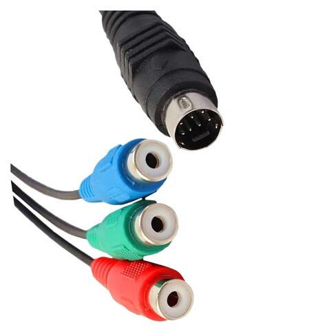 S-Video 7-Pin ذكر إلى 3-RCA أنثى RGB مكون محول سلك، 30 سم 7Pin مجموعة صندوق علوي متصل بفيديو التلفزيون in Kuwait