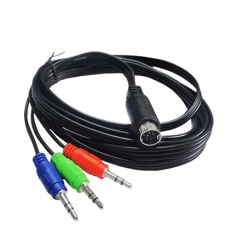 180 سنتيمتر S-Video M1ni DIN 9pin ذكر إلى 3*3.5 مللي متر الحبل لجهاز فك التشفير رصد جهاز استقبال العرض in Kuwait