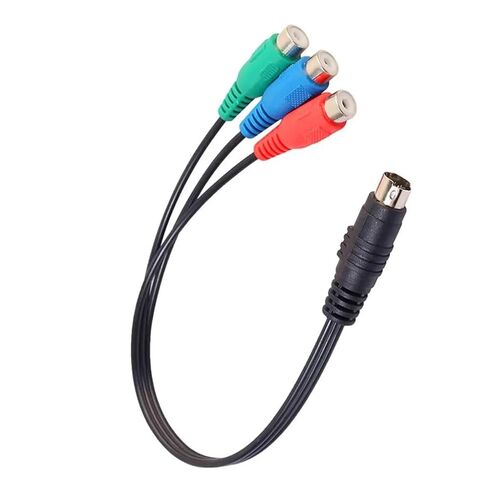 S-Video 7-Pin ذكر إلى 3-RCA أنثى RGB مكون محول سلك، 30 سم 7Pin مجموعة صندوق علوي متصل بفيديو التلفزيون in Kuwait