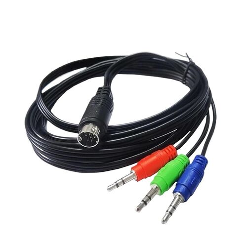 180 سنتيمتر S-Video M1ni DIN 9pin ذكر إلى 3*3.5 مللي متر الحبل لجهاز فك التشفير رصد جهاز استقبال العرض in Kuwait
