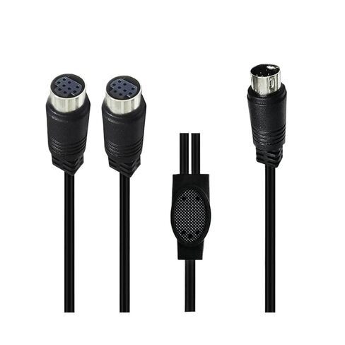 0.5 متر S-Video M1ni DIN 9pin الفاصل ذكر إلى 2 سلك محول أنثى، لـ DVR/PVR، DVD الصوت/الفيديو فك التشفير in Kuwait
