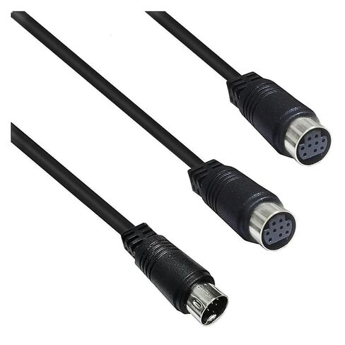 0.5 متر S-Video M1ni DIN 9pin الفاصل ذكر إلى 2 سلك محول أنثى، لـ DVR/PVR، DVD الصوت/الفيديو فك التشفير in Kuwait