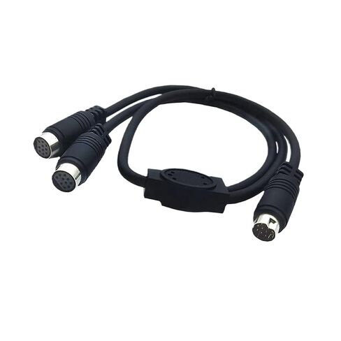 S-Video M1ni DIN 10Pin Y-Type ذكر إلى TY>pe 2 سلك إدخال محول أنثى لأجهزة التلفاز والشاشات وأجهزة العرض وأجهزة استقبال الفيديو، إلخ in Kuwait