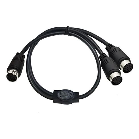 S-Video M1ni DIN 10Pin Y-Type ذكر إلى TY>pe 2 سلك إدخال محول أنثى لأجهزة التلفاز والشاشات وأجهزة العرض وأجهزة استقبال الفيديو، إلخ in Kuwait