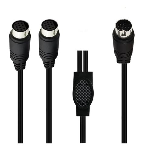 S-Video M1ni DIN 10Pin Y-Type ذكر إلى TY>pe 2 سلك إدخال محول أنثى لأجهزة التلفاز والشاشات وأجهزة العرض وأجهزة استقبال الفيديو، إلخ in Kuwait