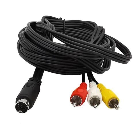 9 دبوس S-Video ذكر إلى 3 R/CA RGB TV HDTV سلك محول 1.8 متر سلك فيديو AV 9Pin للاتصال in Kuwait