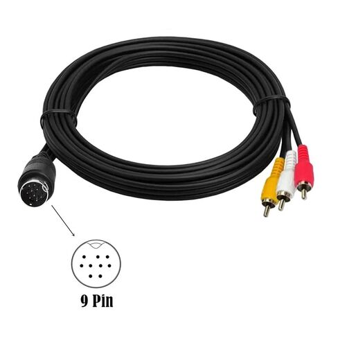 9 دبوس S-Video ذكر إلى 3 R/CA RGB TV HDTV سلك محول 1.8 متر سلك فيديو AV 9Pin للاتصال in Kuwait
