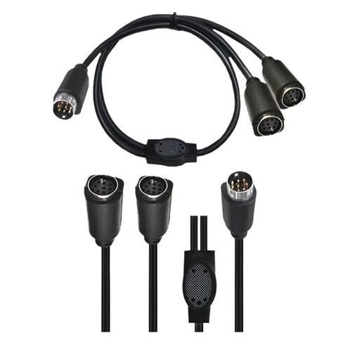 M1ni Din 8-Pin Splitter Y سلك محول 8 محفور السمعي/الفيديو S-Video فك التشفير الحبل 50 سنتيمتر in Kuwait