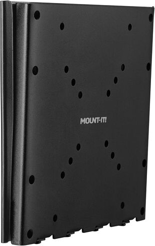 Mount-It! Low Profile Fixed TV Wall Mount – Ultra Slim Flush Design for 23–42 Inch Screens – Fits VESA 200x200 – Heavy-Duty Steel – 66 lb Capacity – 0.7 Inch Wall Clearance – Black in Kuwait