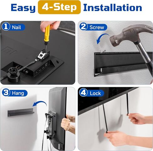 Auoace No Stud TV Wall Mount for 32–70 Inch TVs up to 130 lbs in Kuwait