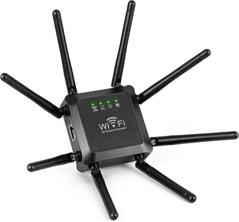 WiFi Repeater, 2026 Fastest WiFi Booster 1200Mbps Dual Band (5GHz/2.4GHz) WiFi Extenders Signal Booster for Home, 12880 Sq Ft Coverage, Easy Setup, Supports 105 Devices, 1-Tap Setup & Ethernet Port in Kuwait